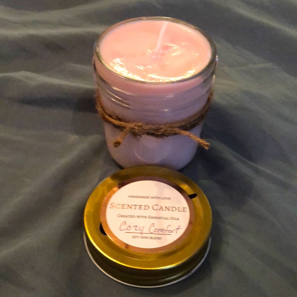Hand Crafted 6 oz Mason jar soy candle
